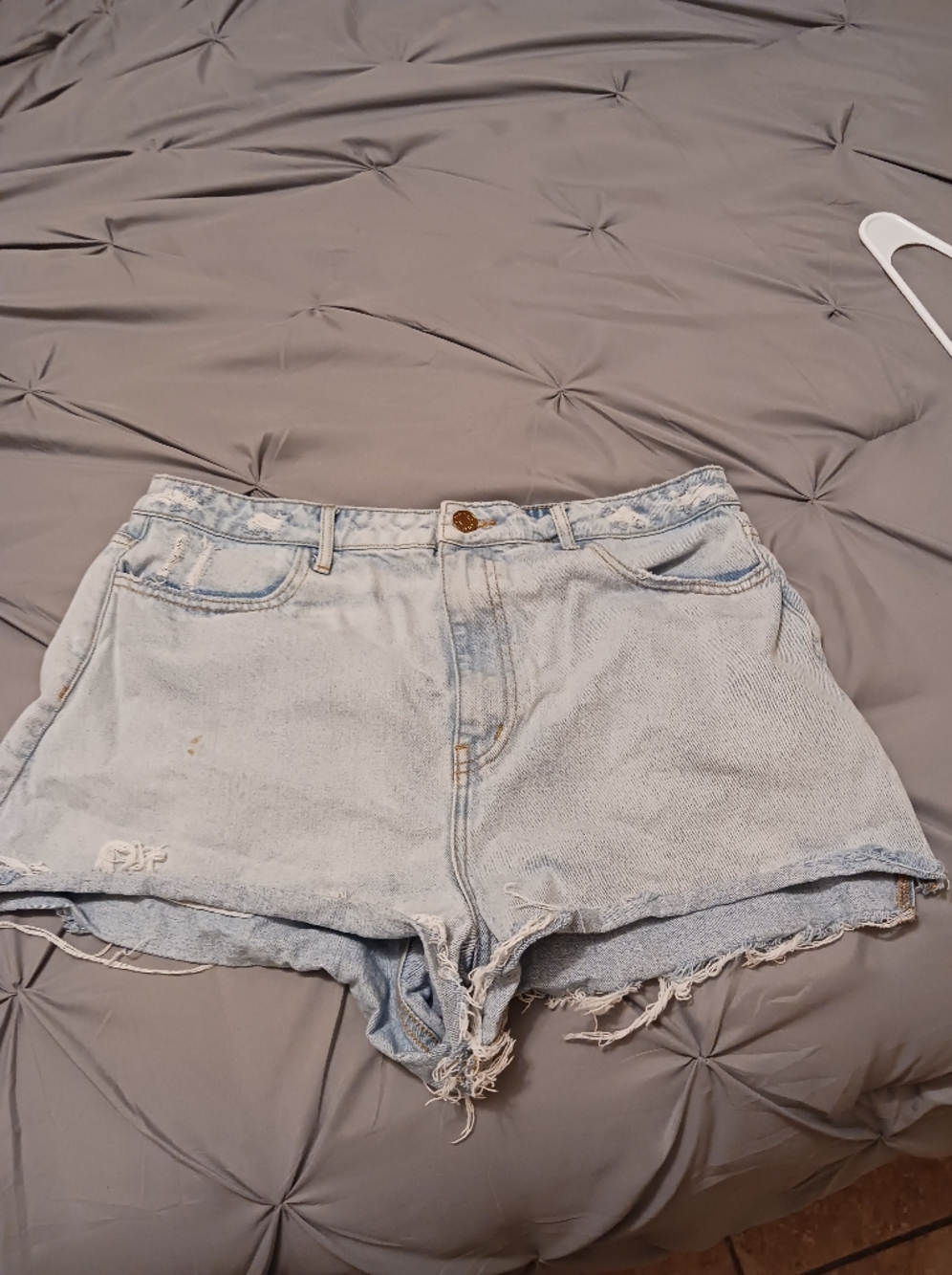 5 For $25! Show  MuMu Arizona High Waisted Denim Shorts Open Air  Wash Wm  sz 32
